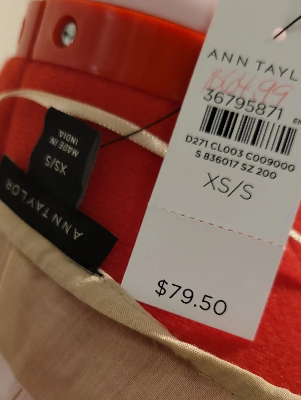 NWT Ann Taylor Beige and White Woven Kimono Wrap